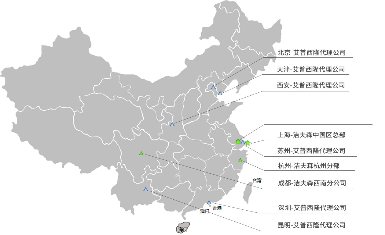 洁夫森代理地图